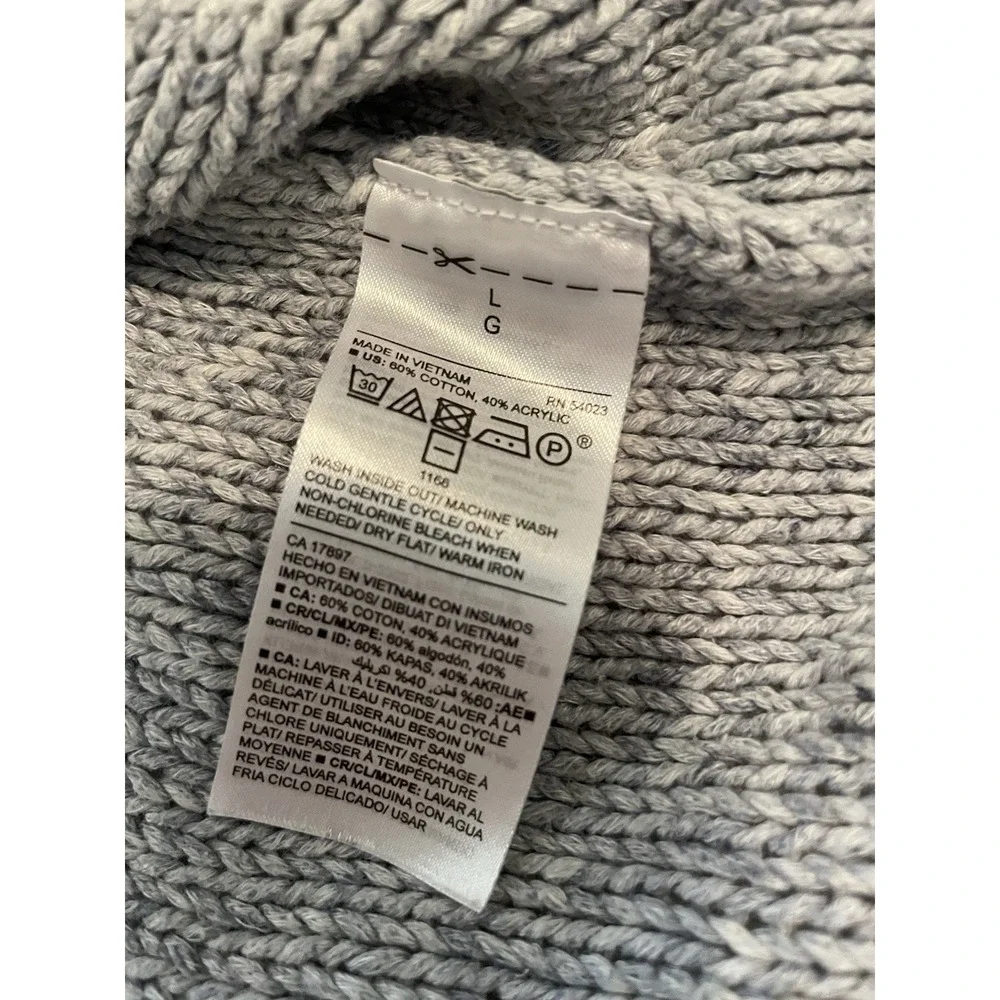 Old navy oversized sweater sz Large Light Blue Chunky‎ Knit Cozy Nautical soft